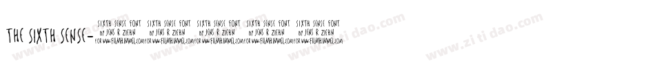 the sixth sense字体转换